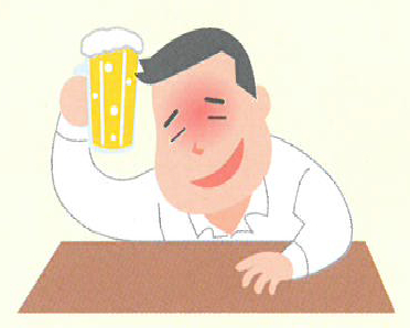 お酒に酔ったイメージ画像